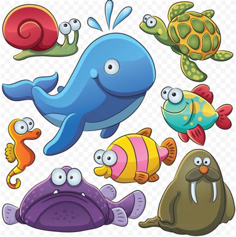 Cartoon Underwater Animals Clipart Sea Fish | Citypng