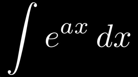 Integral of e^(ax) | Math videos, Math, Udemy