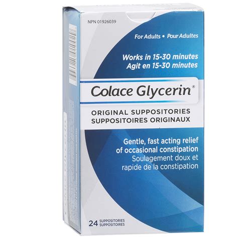 COLACE GLYCERIN SUPPOSIT. 24