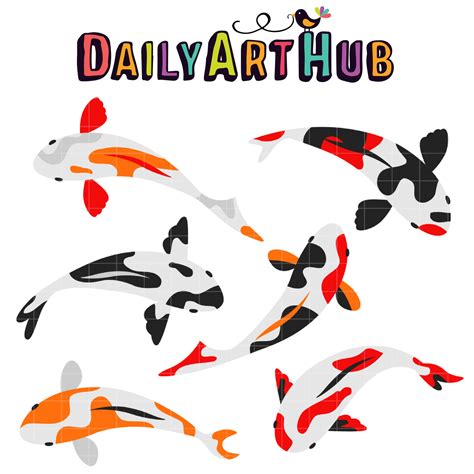 Lucky Koi Fish Clip Art Set – Daily Art Hub // Graphics, Alphabets & SVG
