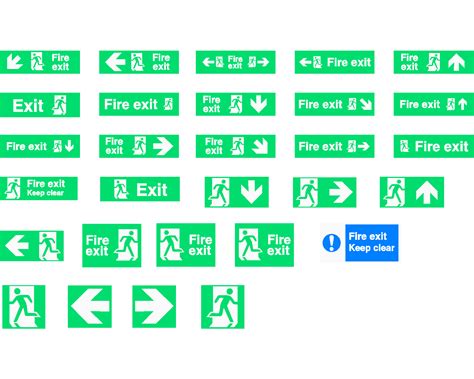 Fire exit signs - CADBlocks Hub for Industrial Design