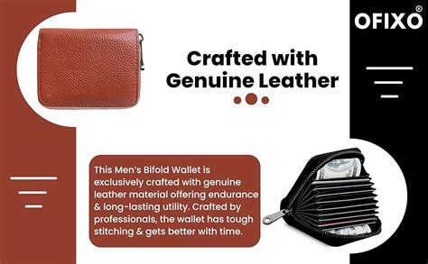 OFIXO 10 Slots Brown Unisex Leatherite Wallet with Zipper | RFID ...