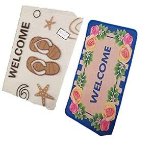 Buy HOMELANE Solid Artwork PVC Anti Skid Welcome Doormats (Multi-Colour ...