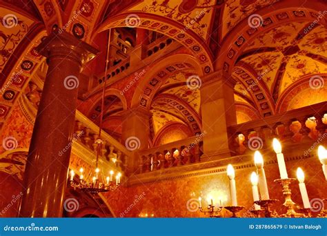 The Beautiful Interior Hall of the State Opera House. Shiny Marble ...