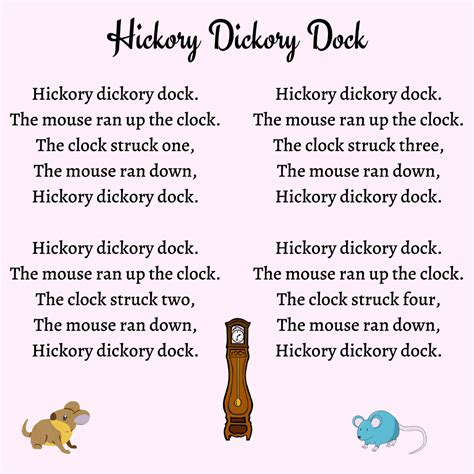Hickory Dickory Dock Printable | All FREE Printables