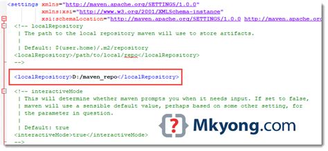 Image result for Maven Specify Local Repository