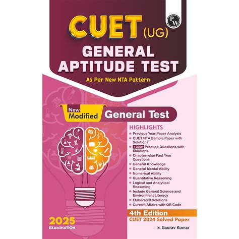 PW CUET (UG) General Aptitude Test Question Bank with Mock Tests