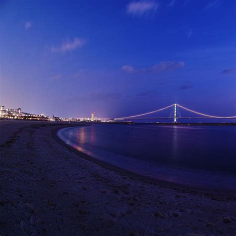Download wallpaper 2780x2780 beach, bay, bridge, city, night ipad air ...