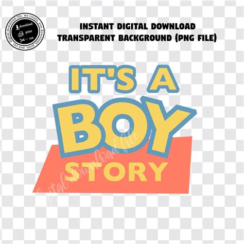 Printable BOY STORY Logo Muted Color Palette, Digital Boy Story Logo ...
