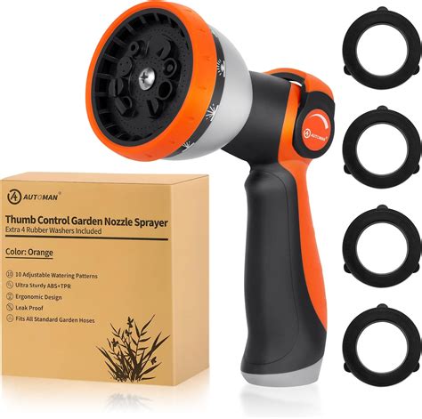 Amazon.com: WORKPRO Garden Hose Nozzle, Water Sprayer Nozzle with 10 ...