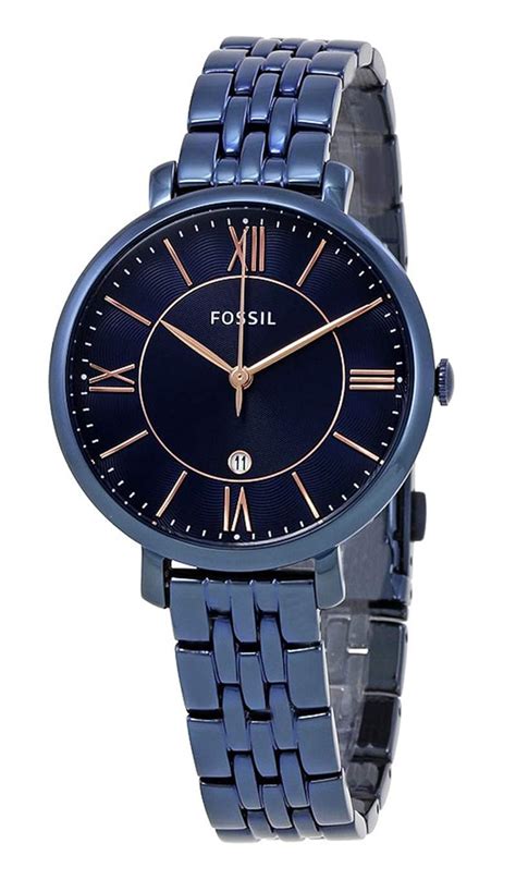 Buy Fossil Analogue Women's Watch (Blue Dial Blue Colored Strap) at ...