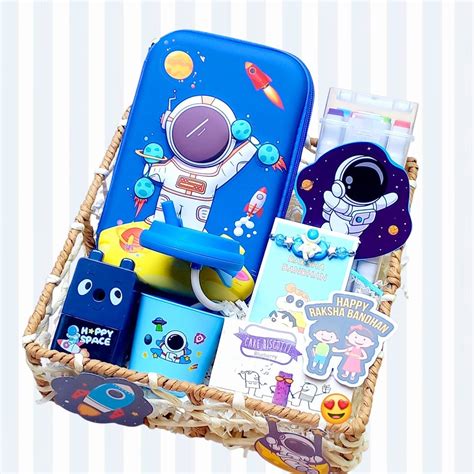 Space Theme Rakhi Hamper for Kids – Astronaut Rakhi, Smiggle Stationer ...