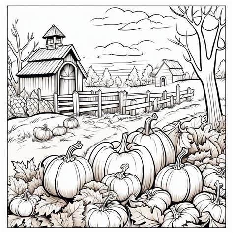 10 Halloween / Pumpkin Patches Coloring Pages for Kids - Etsy