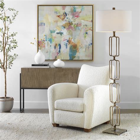 Link Brushed Gold Floor Lamp - Lamps - Brushed Gold Floor Lamp