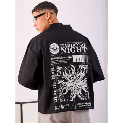 Buy The Indian Garage Co Men's Boxy Fit Graphic Print Half Sleeves ...