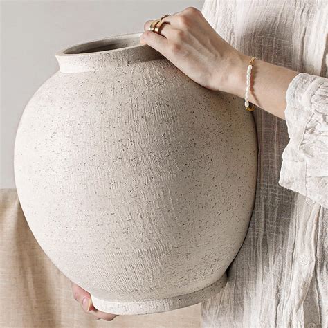 White Ceramic Vase Large Round Floor Vase | White ceramic vases ...