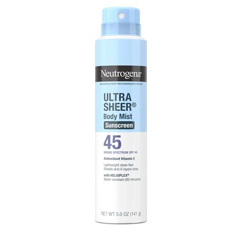 DISCONTINUED Ultra Sheer® Non-Comedogenic Body Sunscreen Mist SPF 100