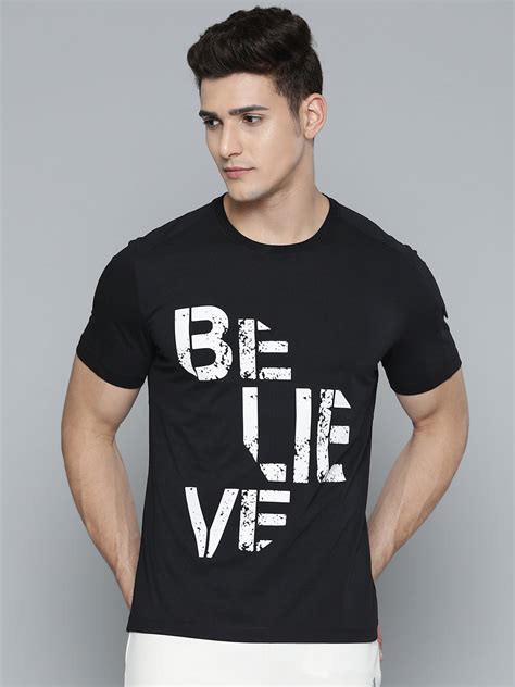 Alcis Men Black White Typography Printed T-shirt AAMTEEDM00022703-S