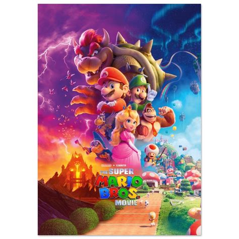 Super Mario Bros Poster, Mario, Super Mario, Movie, Gaming, Wall Art ...