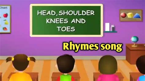 Head shoulder knees and toes rhymes with lyrics | Nursery rhymes and ...