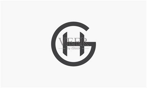 Gh或hg字母概念logo孤立在白色上插画图片素材_ID:420064205-Veer图库