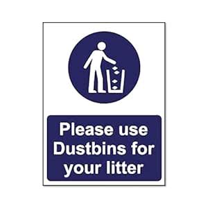 SIGN EVER™ Use Dustbin for Your Litter Sign Board Office Signage School ...