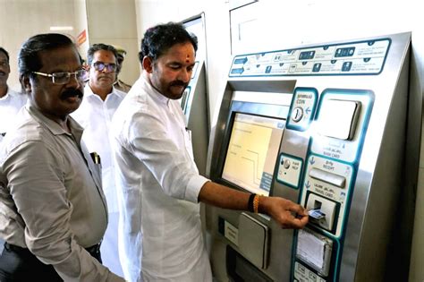 Union Minister G. Kishan Reddy while taking a ride in a metro