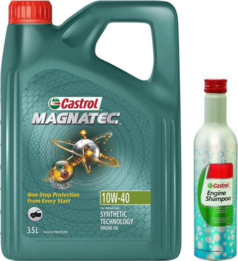 Castrol MAGNATEC 10W-40 PART-Synthetic Engine Oil for Petrol Cars 3.5L ...