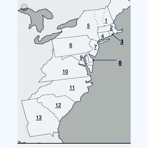 The 13 Colonies - Map Quiz Quiz