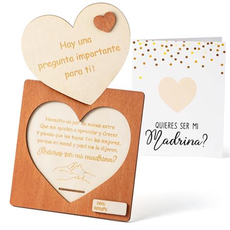 Amazon.com : CJiangpo Will You Be My Godmother Proposal Gift, Madrina Proposal Gift in Spanish ...