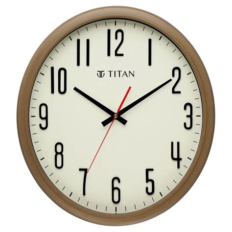 Buy Online Brown Wooden Texture Oval Clock with White Dial and Silent ...