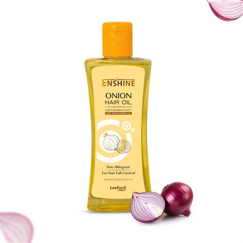 Buy Enshine Onion Hair Oil- 100ml, with 9 Natural oils | Helps in Hair ...