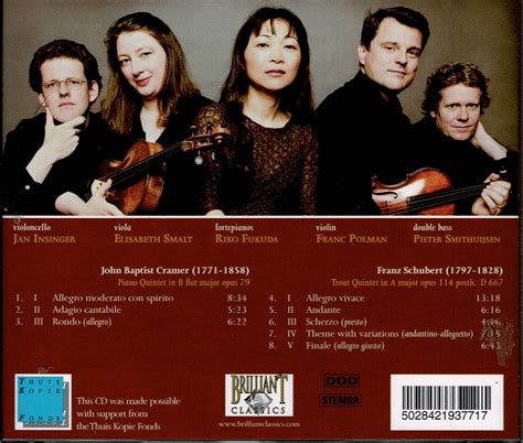 SCHUBERT: Trout Quintet - CRAMER: Piano Quintet Op. 79 [CD de audio ...