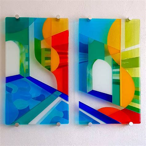 Filming glass wall art – Glass Art by Linda