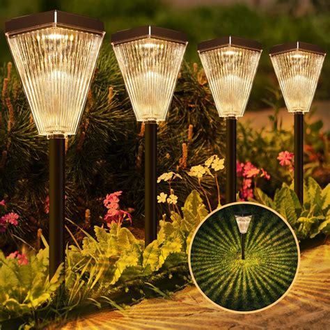Solar Pathway Lights for Outside,200 Lumens Solar Driveway Lights ...