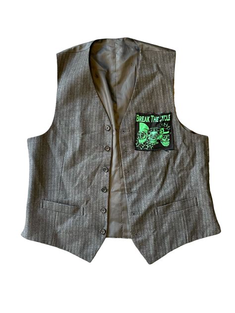 custom suit vest (size:L)bo-123 | FABRIC used clothing store