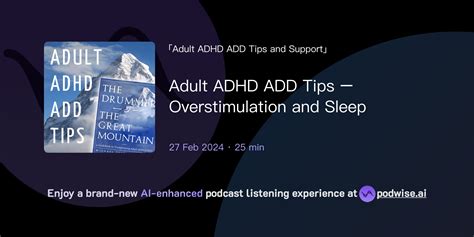 Adult ADHD ADD Tips – Overstimulation and Sleep | Adult ADHD ADD Tips ...