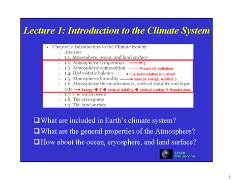 ESS200 Lecture 1: Intro to the Climate System and Atmospheric ...