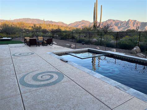 Stamped Concrete Swimming Pool Decks