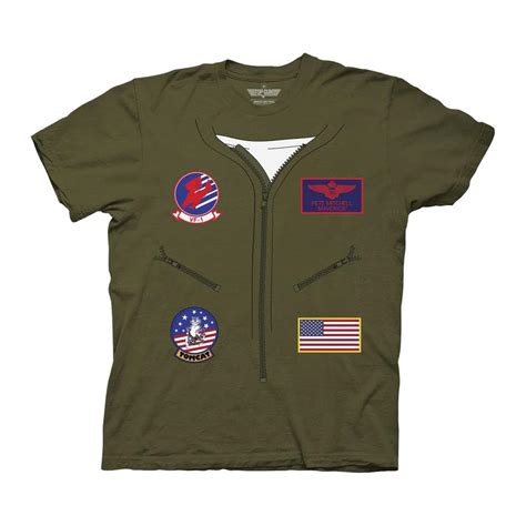 Buy Top Gun Flight Suit Patches Adult Costume T-Shirt Officially ...