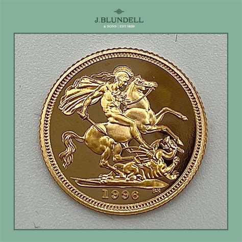 1996 UK Half Sovereign Gold Coin - JBlundell & Sons