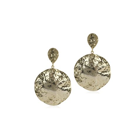 Beaten Spheres Earrings (Gold) – Valliyan