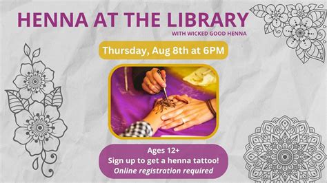 Henna at the Library, Woods Memorial Library, Barre, 8 August 2024 ...