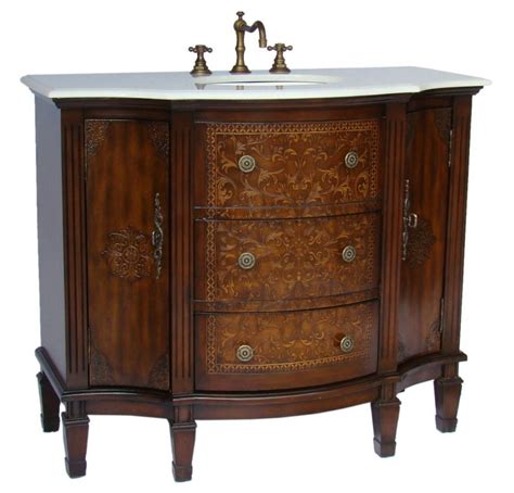 French Antique Bathroom Vanities Antique Beige Single Bathroom Vanity