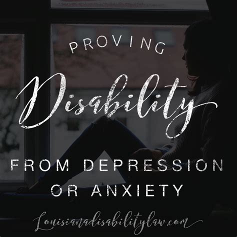 Proving disability from depression anxiety and other psychological ...