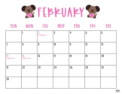 February 2021 Calendars - Free Printables | Printabulls