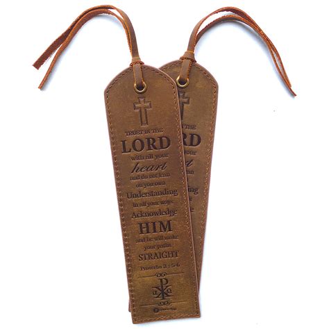 Leather Bible Bookmarks 2 Leather Christian Bookmarks With ...