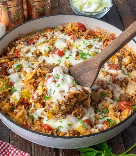 Unstuffed Cabbage Roll Skillet | Butter Your Biscuit