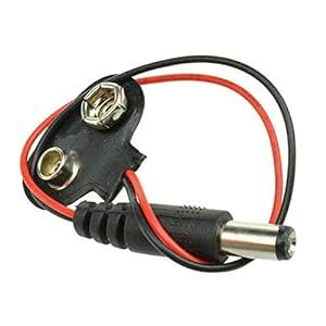 ELECTROPRIME 3X(5PCS T Type 9V DC Battery Power Cable Barrel Jack ...