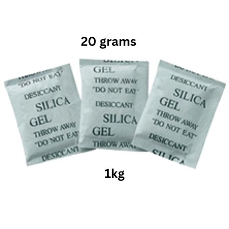 Silica Gel 20 Grams pkts - 2 KG - Packbox